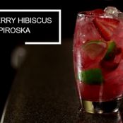 Strawberry Hibiscus Caipirinha
